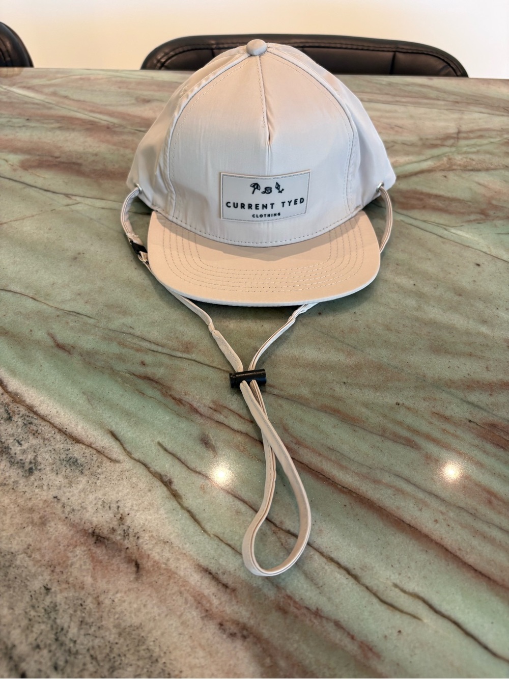 Current Tyed Kids Cream Sun Cap with Adjustable Chin Strap